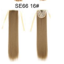 Extensión de Cabello Liso Largo con Cola de Caballo Invisible y Multicolor - Image 25