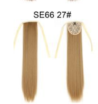 Extensión de Cabello Liso Largo con Cola de Caballo Invisible y Multicolor - Image 11