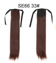 Extensión de Cabello Liso Largo con Cola de Caballo Invisible y Multicolor - Image 12