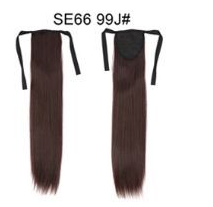 Extensión de Cabello Liso Largo con Cola de Caballo Invisible y Multicolor - Image 13