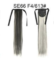 Extensión de Cabello Liso Largo con Cola de Caballo Invisible y Multicolor - Image 21