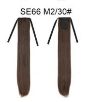 Extensión de Cabello Liso Largo con Cola de Caballo Invisible y Multicolor - Image 24