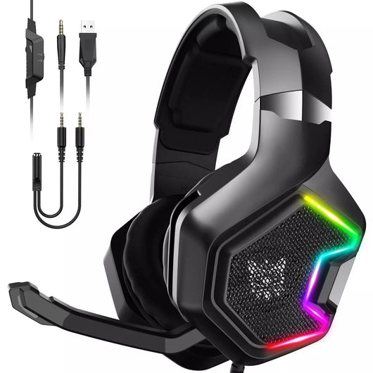 Auriculares Gaming ONIKUMA K10 PRO con Micrófono y Luces LED para PS4 y PS5 - Image 5