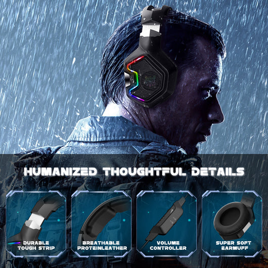 Auriculares Gaming ONIKUMA K10 PRO con Micrófono y Luces LED para PS4 y PS5
