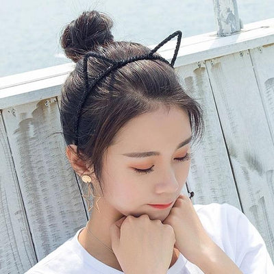 Diadema Orejas de Gato Coreana - Accesorio Adorable para Rostro y Cabello - Image 5
