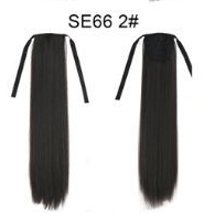 Extensión de Cabello Liso Largo con Cola de Caballo Invisible y Multicolor - Image 35