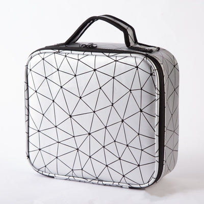 Estuche de Cosméticos Portátil con Diseño Geométrico de Diamante - Image 12