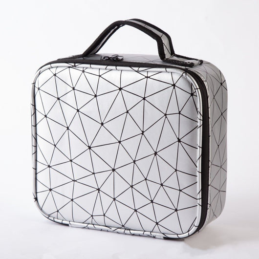 Estuche de Cosméticos Portátil con Diseño Geométrico de Diamante - Image 12