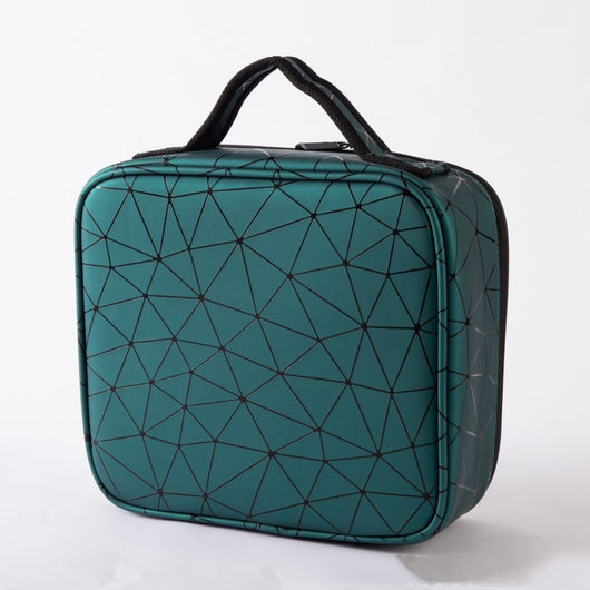 Estuche de Cosméticos Portátil con Diseño Geométrico de Diamante - Image 11