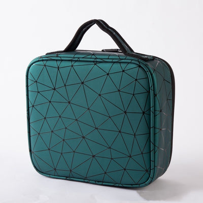 Estuche de Cosméticos Portátil con Diseño Geométrico de Diamante - Image 4