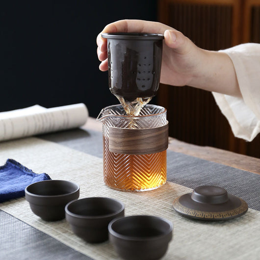 Juego de Té Portátil Kung Fu Cerámica - Set Compacto para Viajeros - Image 9