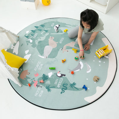 Tapete Redondo de Espuma con Rebote Lento para Sala y Dormitorio con Diseño Infantil - Image 8