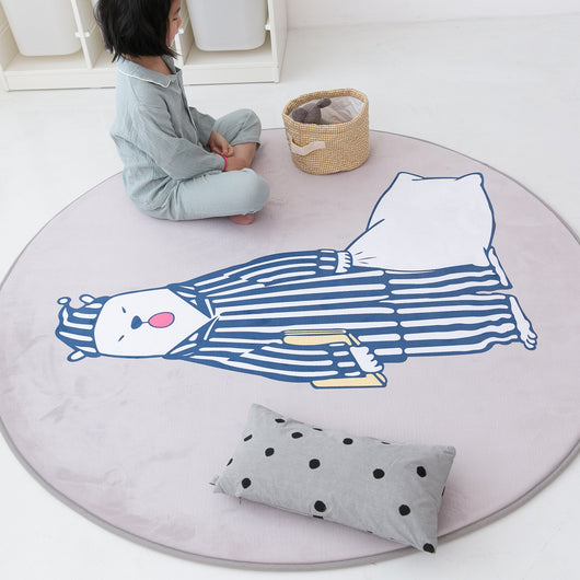 Tapete Redondo de Espuma con Rebote Lento para Sala y Dormitorio con Diseño Infantil - Image 11