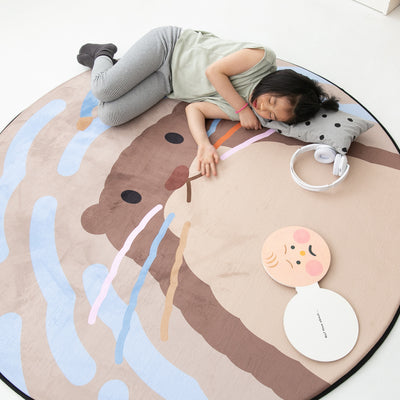 Tapete Redondo de Espuma con Rebote Lento para Sala y Dormitorio con Diseño Infantil - Image 4