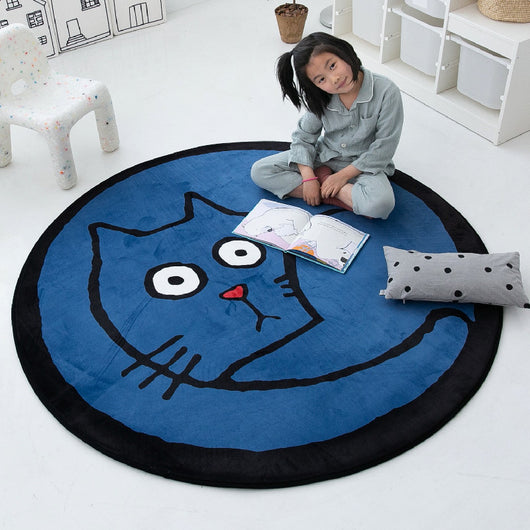 Tapete Redondo de Espuma con Rebote Lento para Sala y Dormitorio con Diseño Infantil - Image 5
