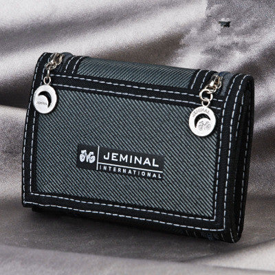Billetera Pequeña de Lona para Hombre con Cierre y Compartimentos Múltiples - Image 7