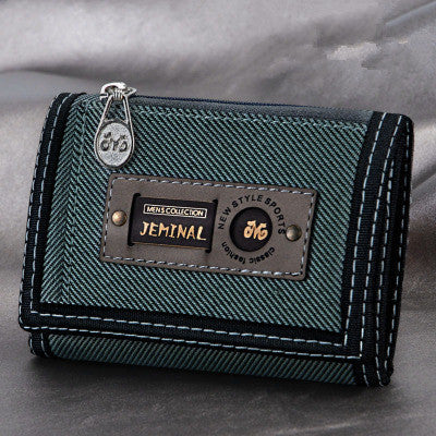 Billetera Pequeña de Lona para Hombre con Cierre y Compartimentos Múltiples - Image 12