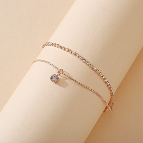 Pulsera Bohemia para Tobillo con Circonita Cúbica - Joyería Boho para Mujer