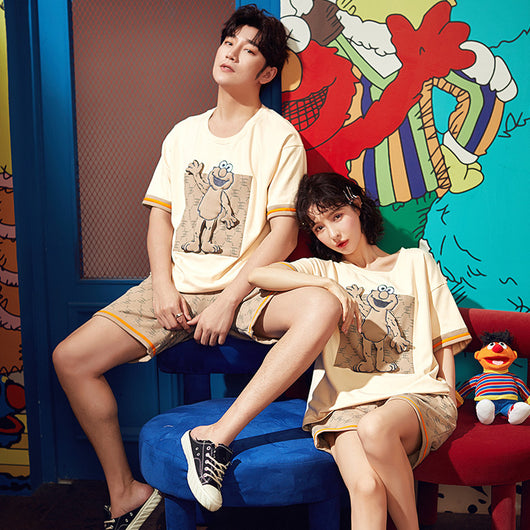 Pijama de Pareja Sesame Street Verano Algodón Mujer Manga Corta - Image 7