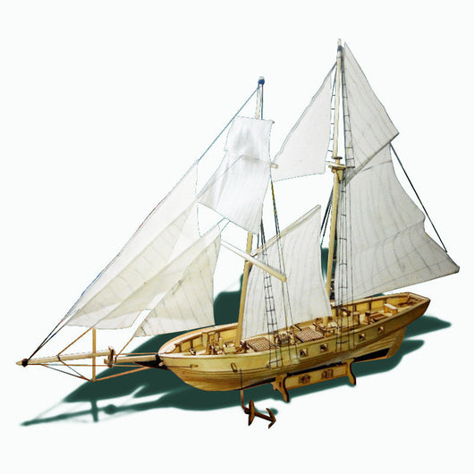 Maqueta de Barco Velero Harvey - Kit Armable de Madera de la Era Náutica Antigua - Image 6