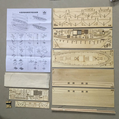 Maqueta de Barco Velero Harvey - Kit Armable de Madera de la Era Náutica Antigua - Image 9
