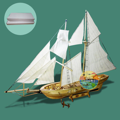 Maqueta de Barco Velero Harvey - Kit Armable de Madera de la Era Náutica Antigua - Image 8