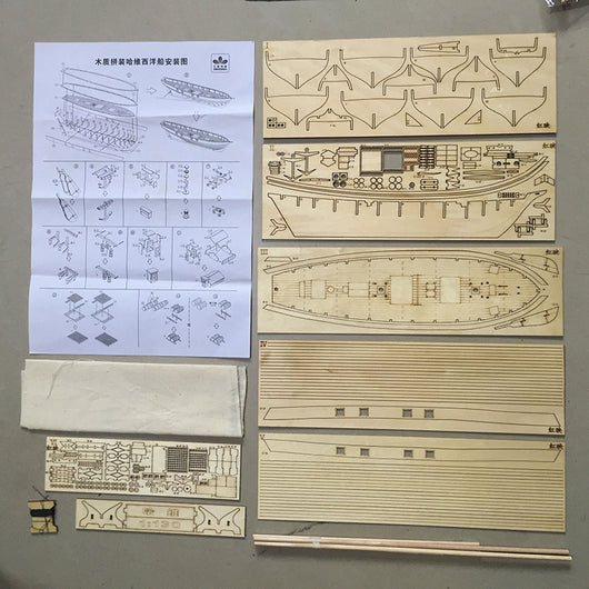 Maqueta de Barco Velero Harvey - Kit Armable de Madera de la Era Náutica Antigua - Image 5