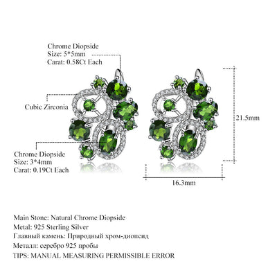 Aretes de Piedra Natural con Granate - Plata 925 Estilo Retro Europeo - Image 11