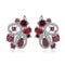 Aretes de Piedra Natural con Granate - Plata 925 Estilo Retro Europeo