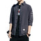 Camisa Suelta de Verano Coreana Manga 7/8 Estilo Hong Kong para Hombre