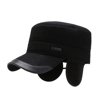 Gorra Plana con Protección de Orejas para Invierno - Diseño Clásico Duckbill - Image 2