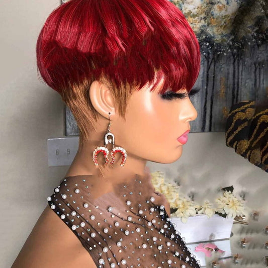 Peluca Bob Corta Liso - Cabello Sintético Liso Estilo Moderno - Image 2