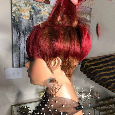 Peluca Bob Corta Liso - Cabello Sintético Liso Estilo Moderno - Image 4
