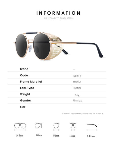 Gafas Steampunk Vintage Redondas Espejo - Estilo Retro Unisex - Image 11
