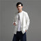 Camisa Tradicional China de Algodón y Lino con Botones