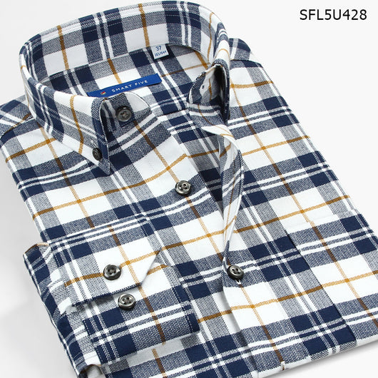 Camisa de Franela Cuadros Hombre Manga Larga Slim Fit Casual Negocios - Image 6