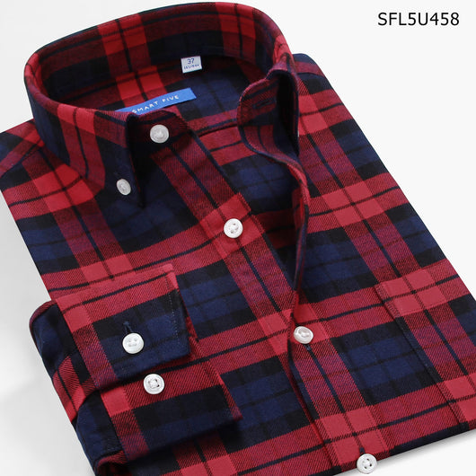 Camisa de Franela Cuadros Hombre Manga Larga Slim Fit Casual Negocios - Image 11