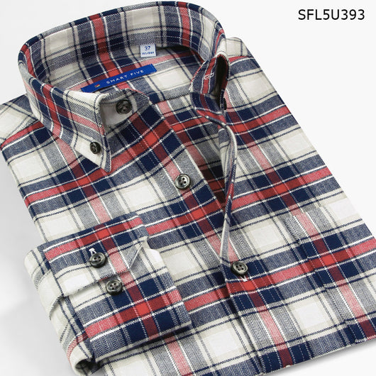 Camisa de Franela Cuadros Hombre Manga Larga Slim Fit Casual Negocios - Image 12