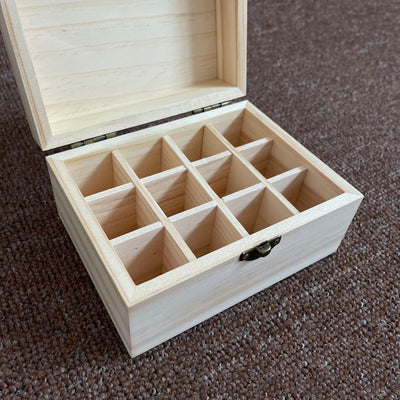 Bolsa de Almacenamiento de Madera de Pino con Compartimentos Cuadrados para Aceites Esenciales - Image 9