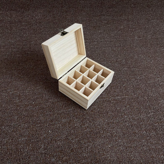 Bolsa de Almacenamiento de Madera de Pino con Compartimentos Cuadrados para Aceites Esenciales - Image 13