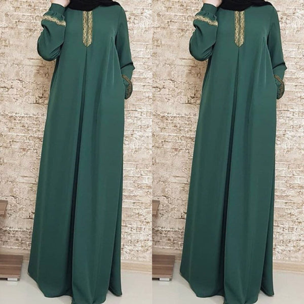 Vestido Largo Estilo Étnico Holgado con Estampado - Diseño Princesa
