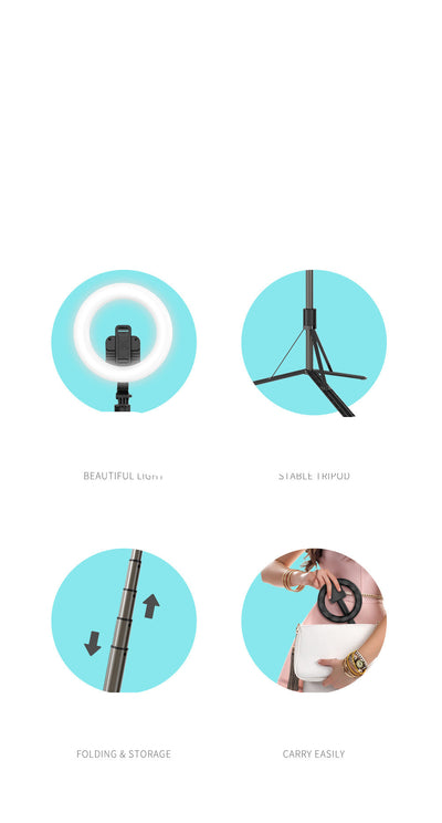Trípode Portátil Multifuncional para Transmisión en Vivo - Compatible con iPhone y Android - Image 5