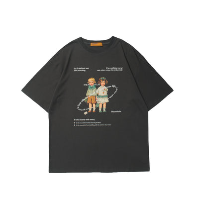 Camiseta Retro Estampada Unisex - Estilo Vintage Casual para Parejas - Image 5