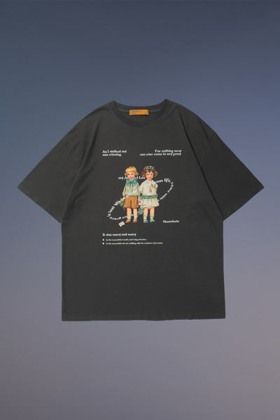 Camiseta Retro Estampada Unisex - Estilo Vintage Casual para Parejas - Image 2