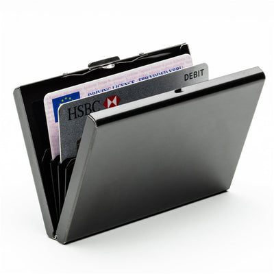 Cartera de Titanio y Acero Inoxidable Negro para Tarjetas de Crédito - Image 10