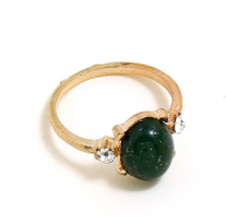 Juego de 7 Anillos Articulados con Diamantes y Serpiente Esmeralda - Image 3