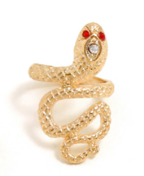 Juego de 7 Anillos Articulados con Diamantes y Serpiente Esmeralda - Image 8
