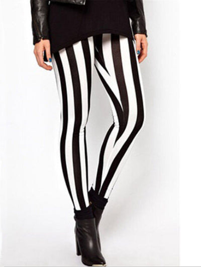 Leggins de Rayas Verticales Blancas y Negras para Primavera - Image 6