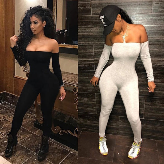 Jumpsuit Asimétrico Ajustado de Manga Larga