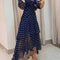 Vestido Azul Estampado para Mujer - Diseño Moderno y Versátil